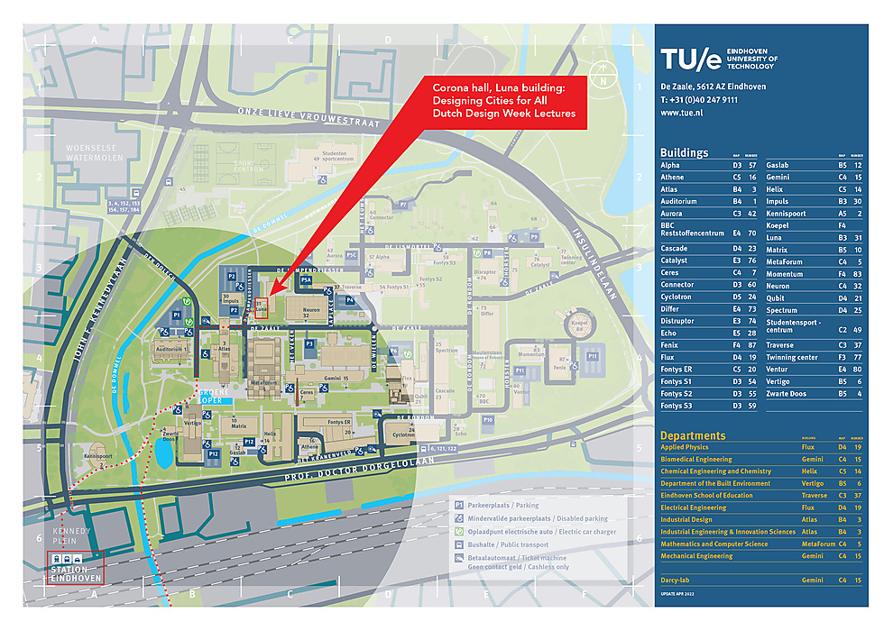 TU/e location map